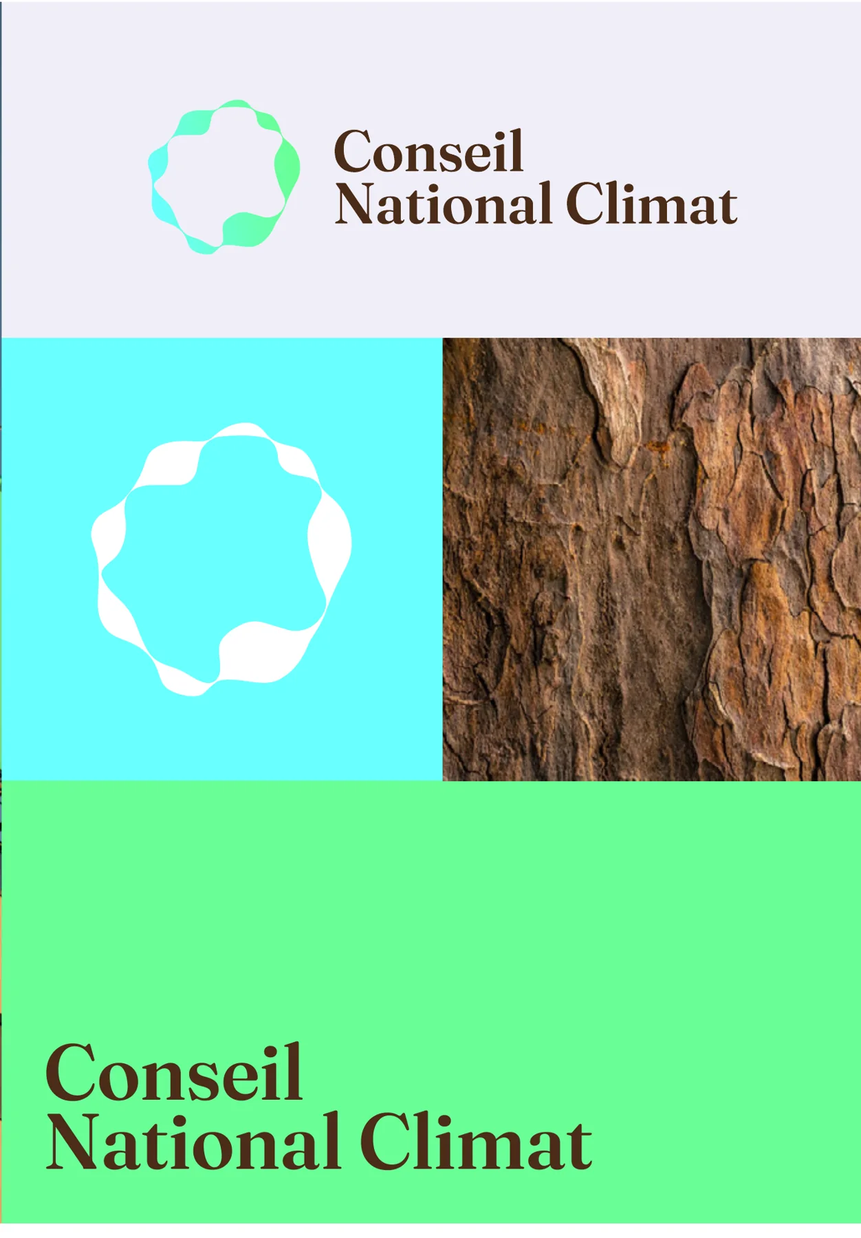 Logo et palette du Conseil National Climat
