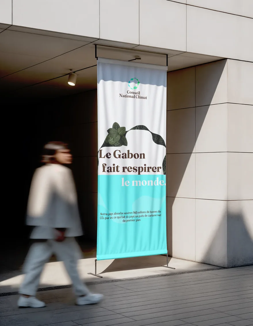 Kakémono « Le Gabon fait respirer le monde »